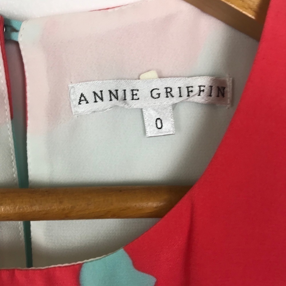ANNIE GRIFFIN 100% Silk Multicolor Dress Size 0 - Picture 4 of 7